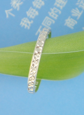 女款闪亮纯银指环精品925银百搭