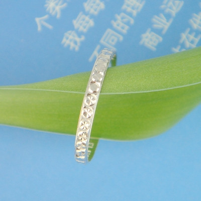 女款闪亮纯银指环精品925银百搭
