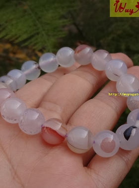 巴西纯天然俏色玛瑙手串女款百搭