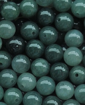 diy天然玉石a货冰油青证书散珠