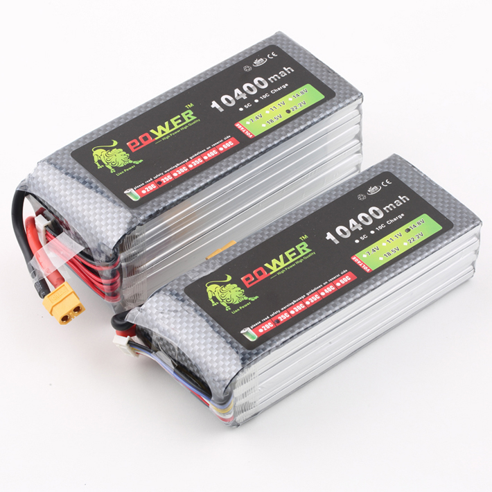 包邮14.8V4S 22.2v6S 10400mah 25C航模电池植保无人飞机航拍模型
