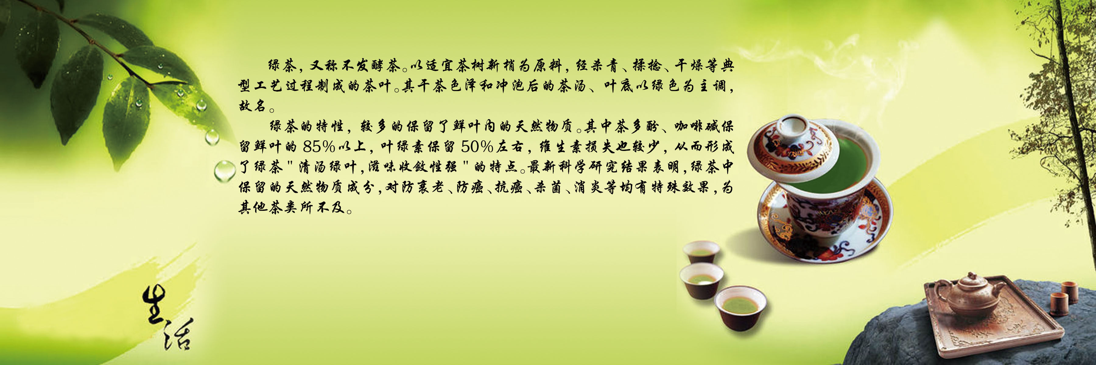 625海报印制海报展板素材851茶道绿茶文化知识功效作用