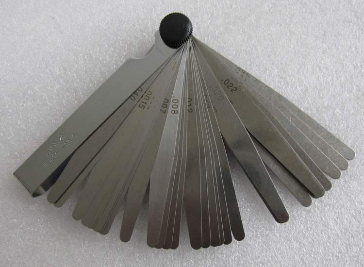 晶花 17片组塞尺片状塞规100X17 片形厚薄规0.02-1.00mm