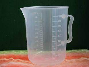 PP塑料量杯 1000ml 1L装容量 容器 过滤用量杯 量筒 烧杯加厚