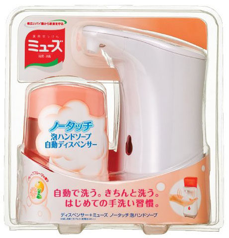 日本滴露MUSE 自动感应皂液器 洗手机洗手液套装 泡沫型 白/银色