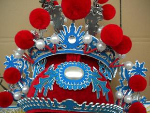 驸马套点绸加大红状元纱全球高档划算戏剧帽盔盔头新郎状元帽