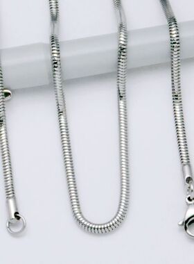 2.5圆蛇骨钛钢项链/绅士单款链/男款男生不掉色不锈钢项链[1185]