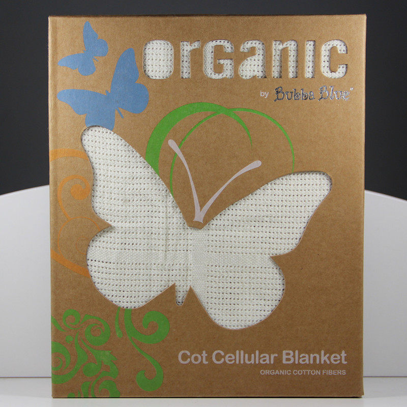 Cot Cellular Blanket有机棉婴儿多孔毯大号