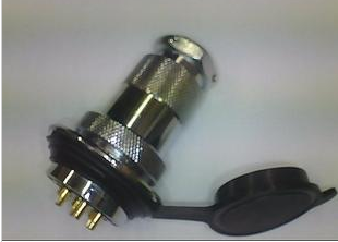 重强 航空插头2芯GX25-2芯3芯4芯6芯25mm 带防尘盖