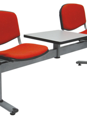 加舒适软垫两人座谈桌椅带茶几办公桌长排椅扶手会议椅客厅洽谈椅