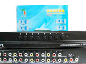商城正品 仝丽 VSW81 八进一出 AV音视频切换器 质保一年