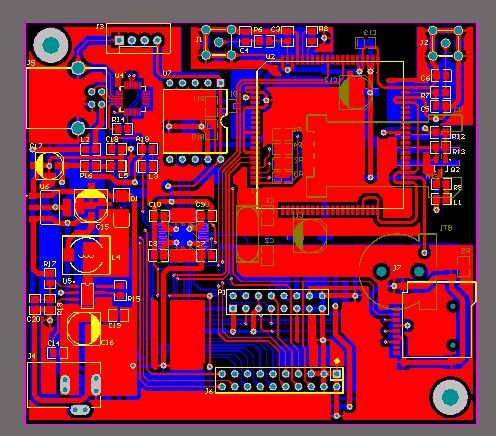 SIM908开发板原理图pcb STM32F103C8T6 CP2102 SP7656 GPS sim908