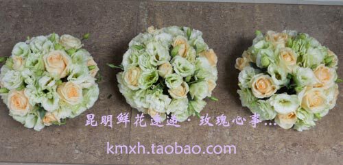 昆明花店昆明鲜花速递-球型台花-会议桌花-签到桌花-婚礼花5