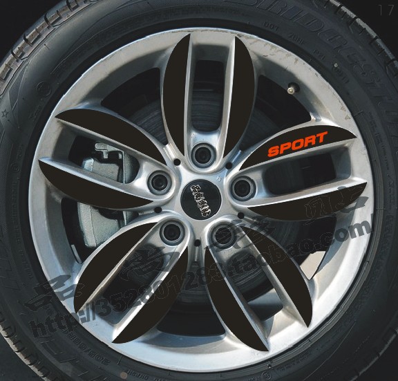 mini碳纤维改装轮毂贴