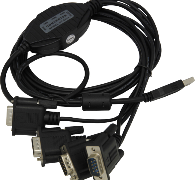 宇泰ut-8814usb20转4口串口线