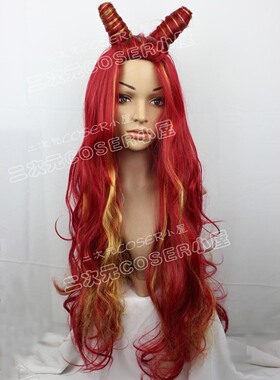 蝙蝠侠 毒藤女 帕米拉·莉莉安·艾斯利 红色造型假发 cos假发
