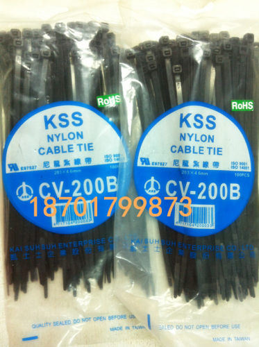 正品台湾KSS 尼龙扎带 CV-200B 优质进口 200*4.6mm 4.6*203扎线