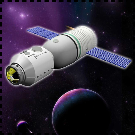 中国神舟十号太空飞船 纸模型 天宫一号太空对接 神舟飞船手工diy