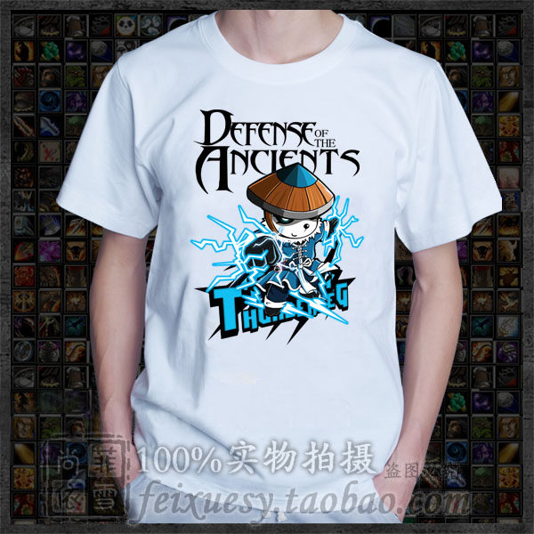 DOTA图腾之暴风之灵 纯棉短袖t恤 大码蓝猫魔兽衣服