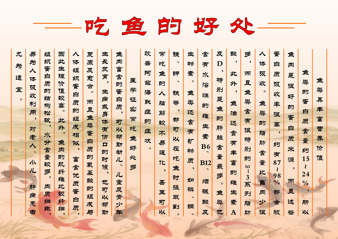 611海报印制海报展板素材328吃鱼的好处(3)