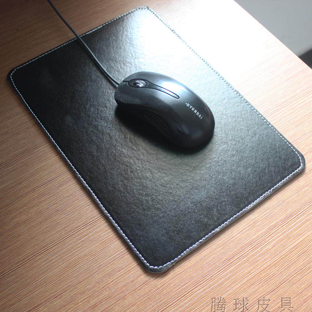 包邮黑色2面皮质办公鼠标垫创意韩国超大鼠标垫板游戏鼠标垫子