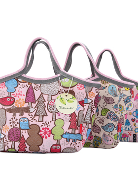 MAX&MIX 新款时尚印花手提袋 包 午餐袋/小妈咪袋/小拎袋/6色可选