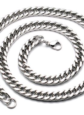 钛钢项链/316L钢项链/四边磨项项链/男款男式项链/[1014]