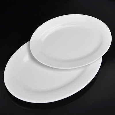 出口陶瓷中西餐具鱼盘 椭圆菜盘 蒸鱼盘子碟子 多尺寸6-22寸可选