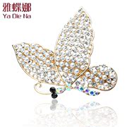 Ya na rhinestone hair clips Butterfly hair jewelry hair clip spring clip faheng clip on Pearl Q0156