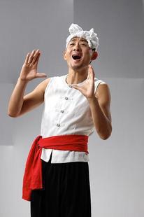 陕北农民服装阿宝造型表演服老农民演出服男民兵游击队武工队腰鼓