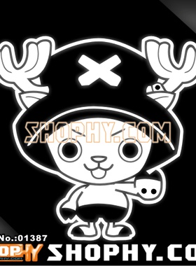汽车踏板车贴纸3M反光贴01387海贼王乔巴