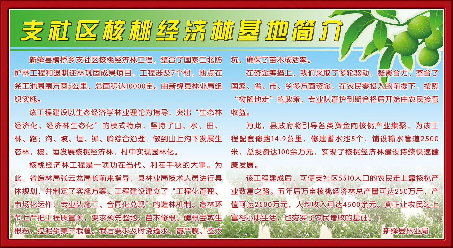 624海报印制海报展板素材589核桃基地简介
