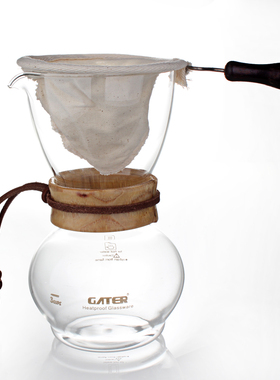GATER滤泡式手冲玻璃咖啡壶 滤袋滤网二选一 冲泡式冰滴  3-4杯