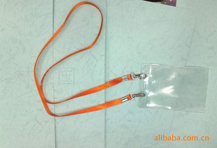 1.0CM双勾挂绳吊绳胸卡绳证件卡套/展会证PVC卡套