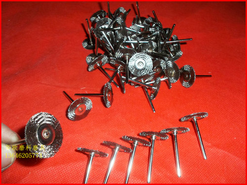 钢丝平型/钢丝轮/抛光刷/柄3mm*25mm平型/电磨打磨头