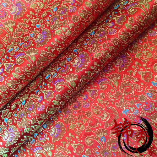 织锦缎布料diy古装cos服装花朵