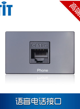 BTIT/接口模块/语音电话接口金属材质德特威勒网络座黑色白色可选