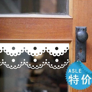 蕾丝花边墙贴纸 店铺 橱窗 玻璃墙贴画 防撞腰线装饰墙贴纸