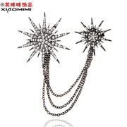 Package mail smiling Korean tassel shoulder straps rhinestone brooch women fancy brooch clasp Korea shoulder fai jewelry