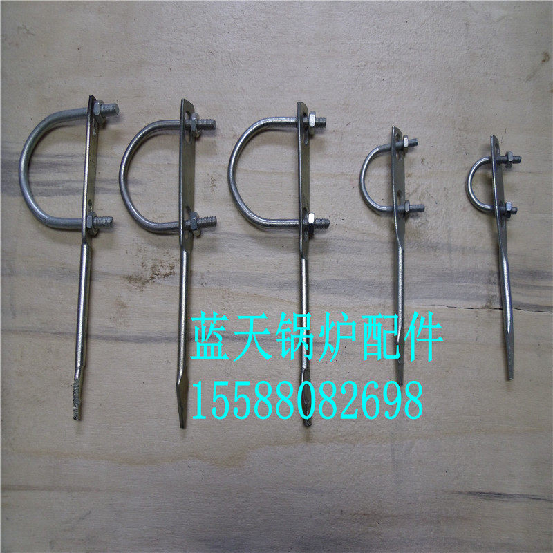 镀锌U型管卡铁管夹管箍PPR管镀锌管固定卡钩钉锅炉浴池管道固定件