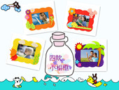 儿童DIY 无纺不织布早教玩具海滩相框手工黏贴动脑美劳幼教材料包