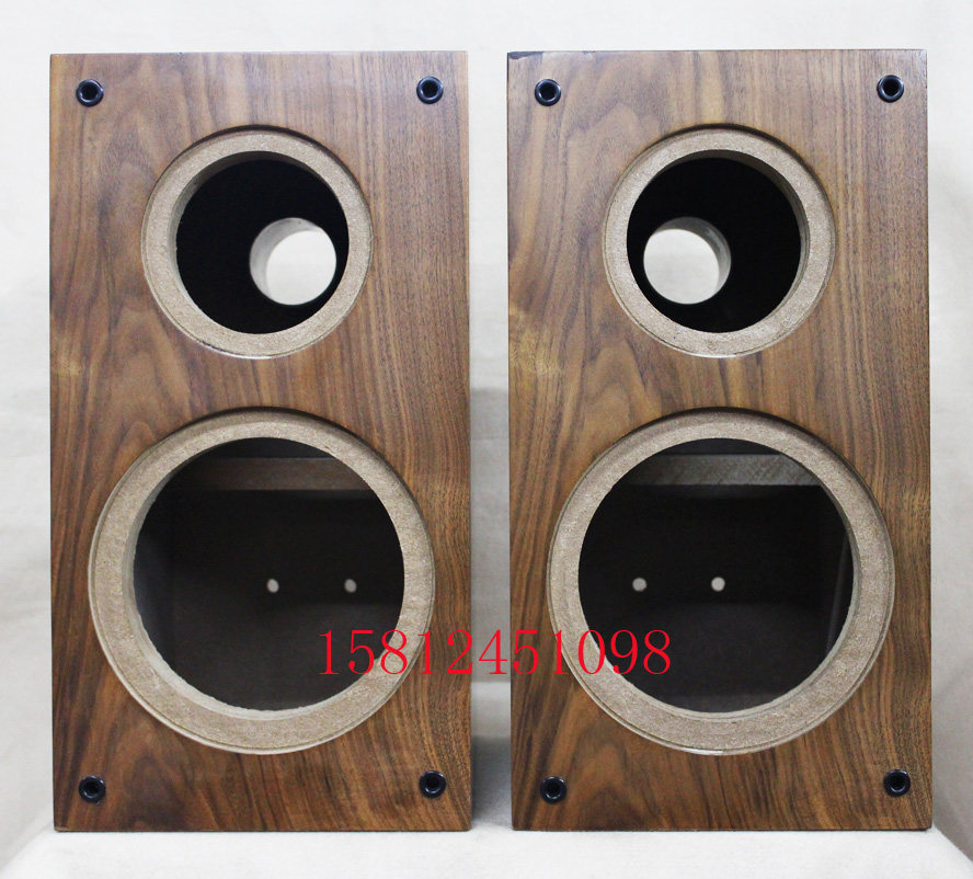 【广州惠威扬声器专卖店】惠威d6.8b q1r书架黑桃木皮音箱空箱/对