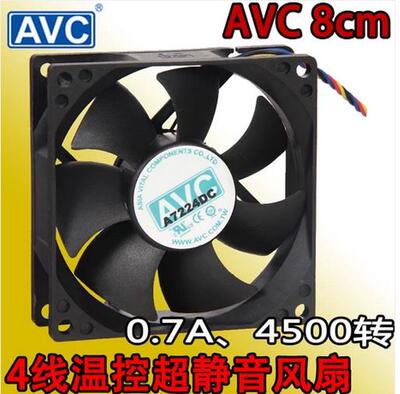 AVC 8025 8CM/厘米 大风量机箱散热风扇 12V 0.70A DS08025R12U