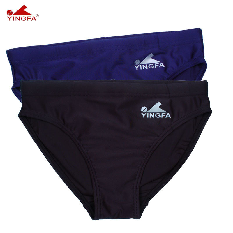 正品 新款yingfa/英发 专业训练款男士三角游泳裤Y9108