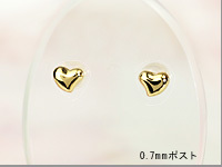 特价日本代购饰品可爱4mm爱心形18K黄金玫瑰金白金耳骨耳钉耳环女