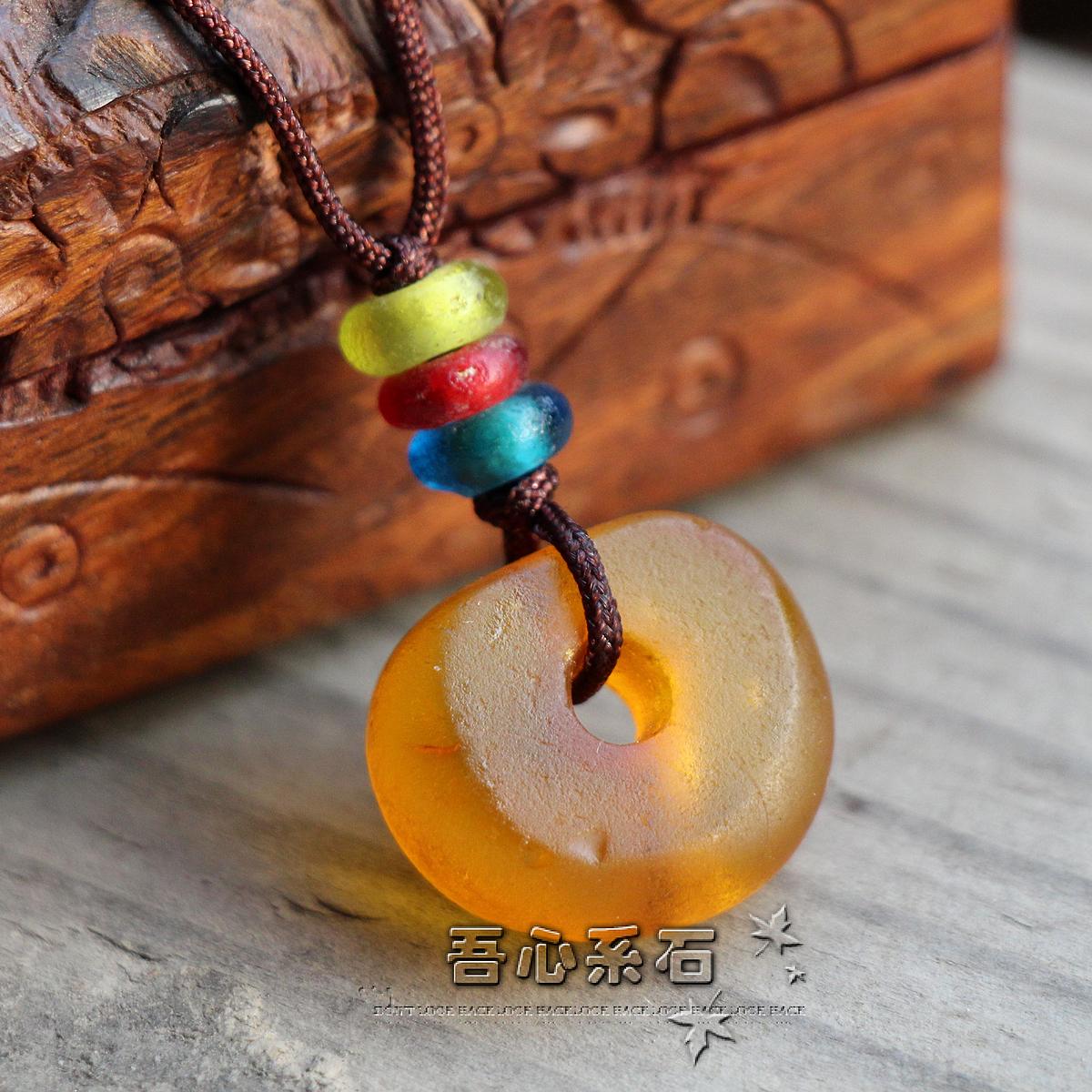 『系石』DIY散珠M-18古董蜜蜡西藏传世鸡油黄老蜜蜡片老蜜蜡散珠