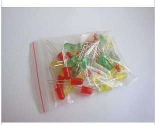 3mm发光管LED 红绿黄 各20只 二极管包 共60只/包 三皇冠卖家