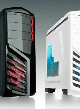 爱国者S5嘉年华下置电源机箱白色机箱金色家乡侧透机箱中塔机箱