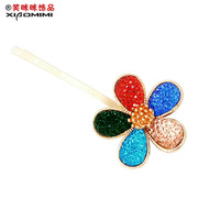 Smiling post smiling Candy-colored hair clip flower bangs clip Korean Barrette jewelry