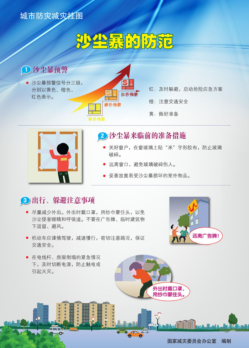 585海报印制海报展板素材729沙尘暴的防范减灾委员会办公室3